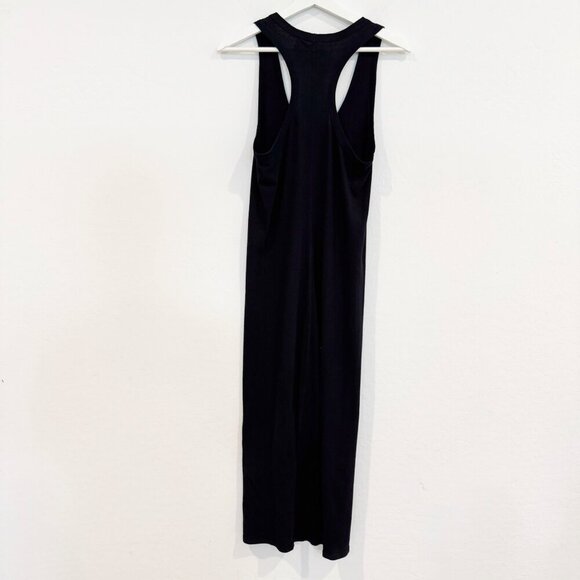 Enza Costa Racer Tank Sleeveless Midi Dress Cotton Lightweight Boho Casual Black - Picture 6 of 6